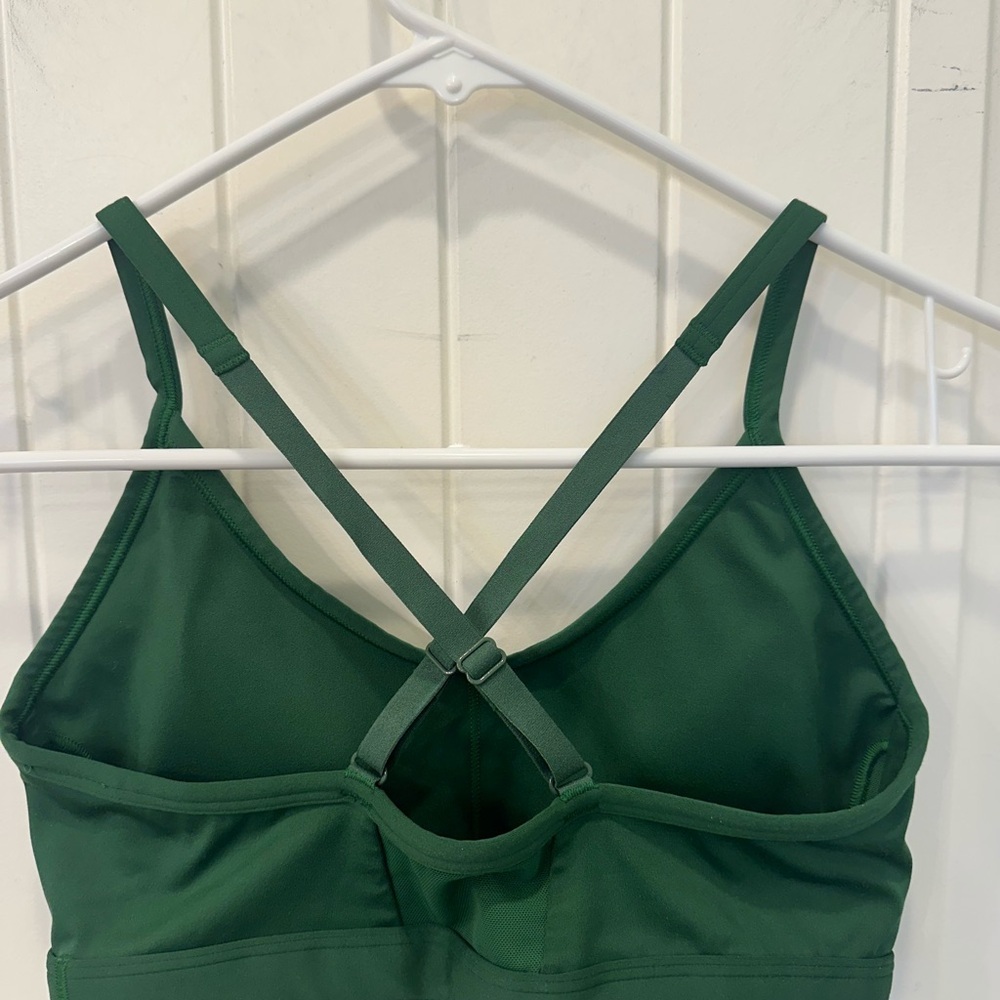 Gymshark Ruched Sports Bra Athletic Green Criss Cross Back XS/S 12” PTP - Picture 5 of 5